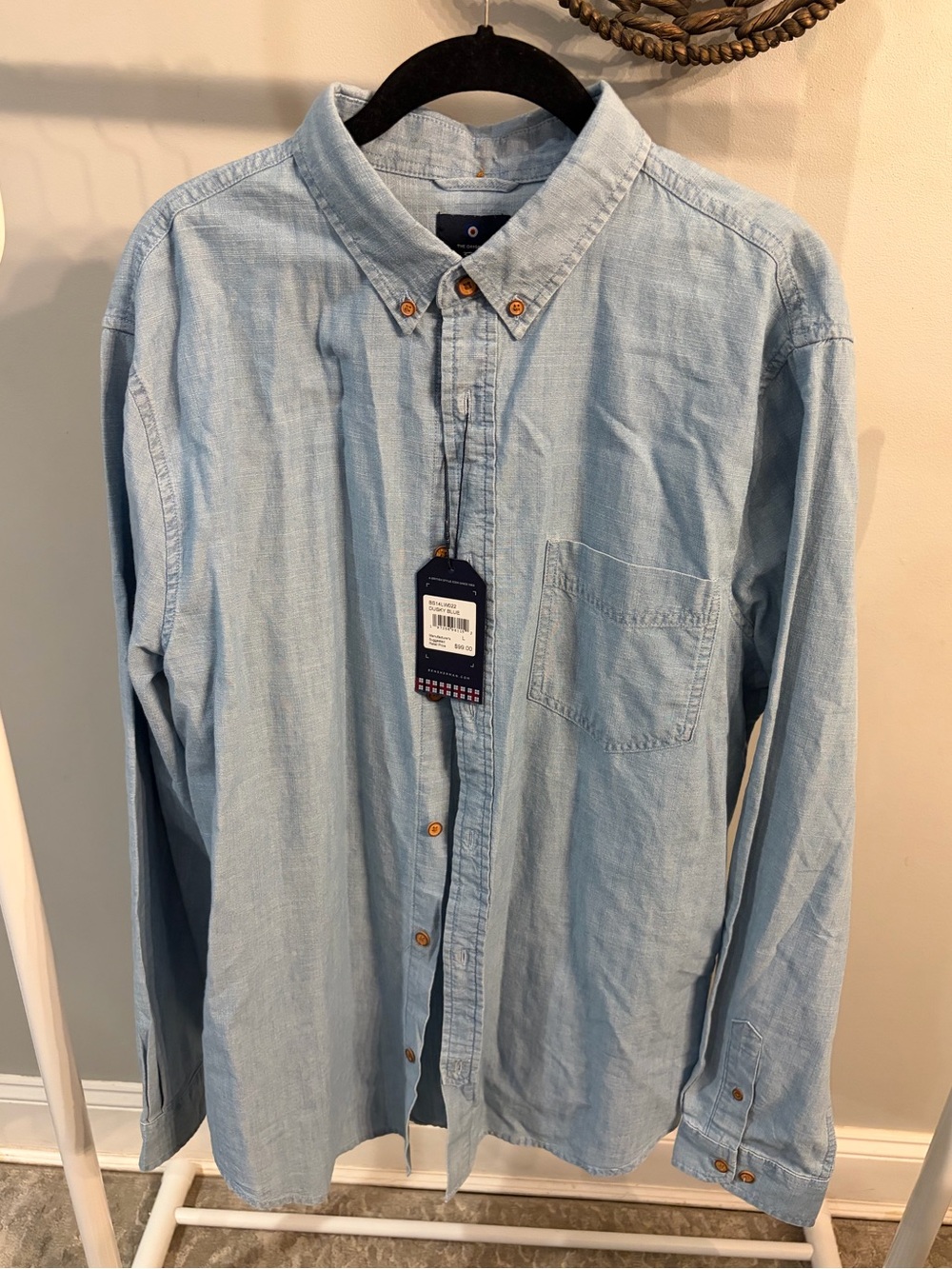 NWT ✨ Ben Sherman Light Blue Casual Button-Down Shirt size large